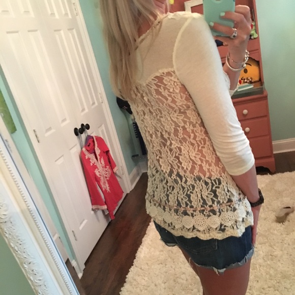 BKE Tops - BKE Embellished Lace Top